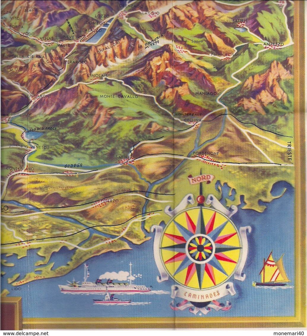 CARTA TURISTICA DELLA DOLOMITI (Dépliant Touristique Avec Carte Routière De La Région Des DOLOMITES). - Tourism Brochures