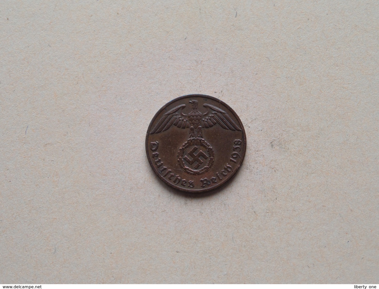 1938 F - 1 Reichspfennig ( KM 89 ) Uncleaned ! - 1 Reichspfennig