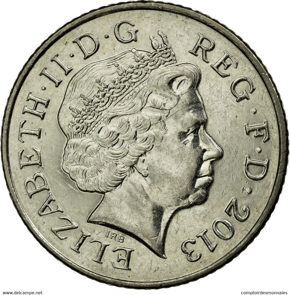 Monnaie, Grande-Bretagne, Elizabeth II, 10 Pence, 2013, British Royal Mint, TTB - 10 Pence & 10 New Pence