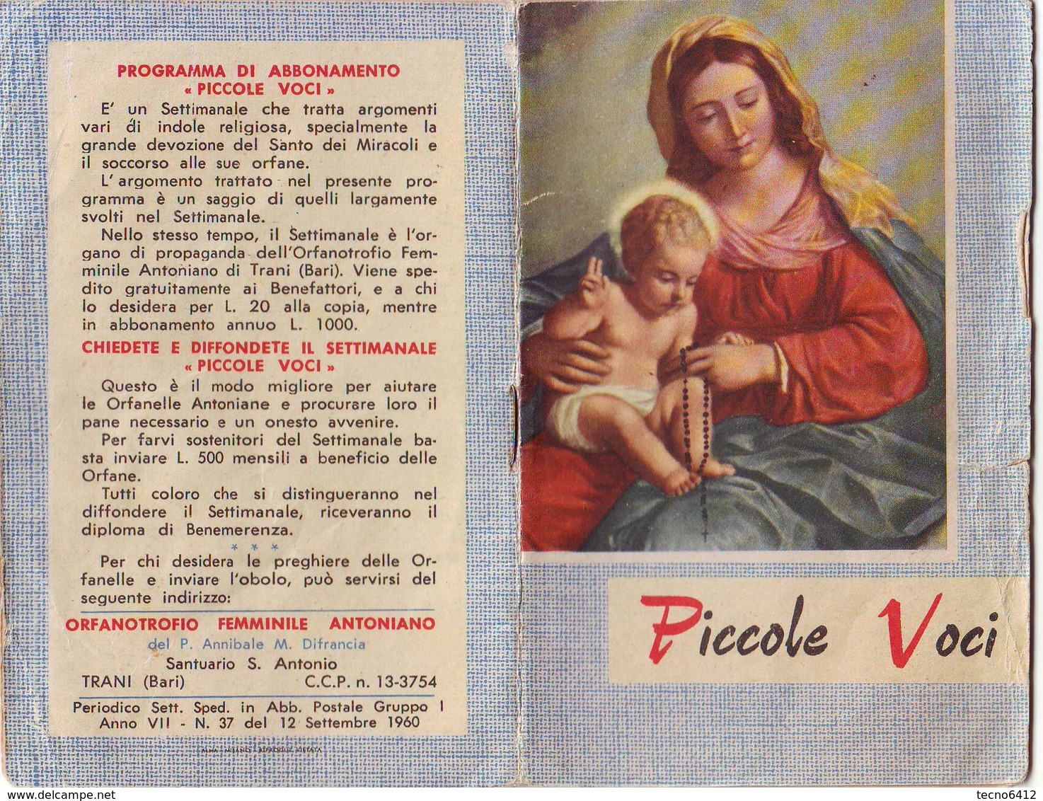 41)librettino Religioso Piccole Voci - Religion