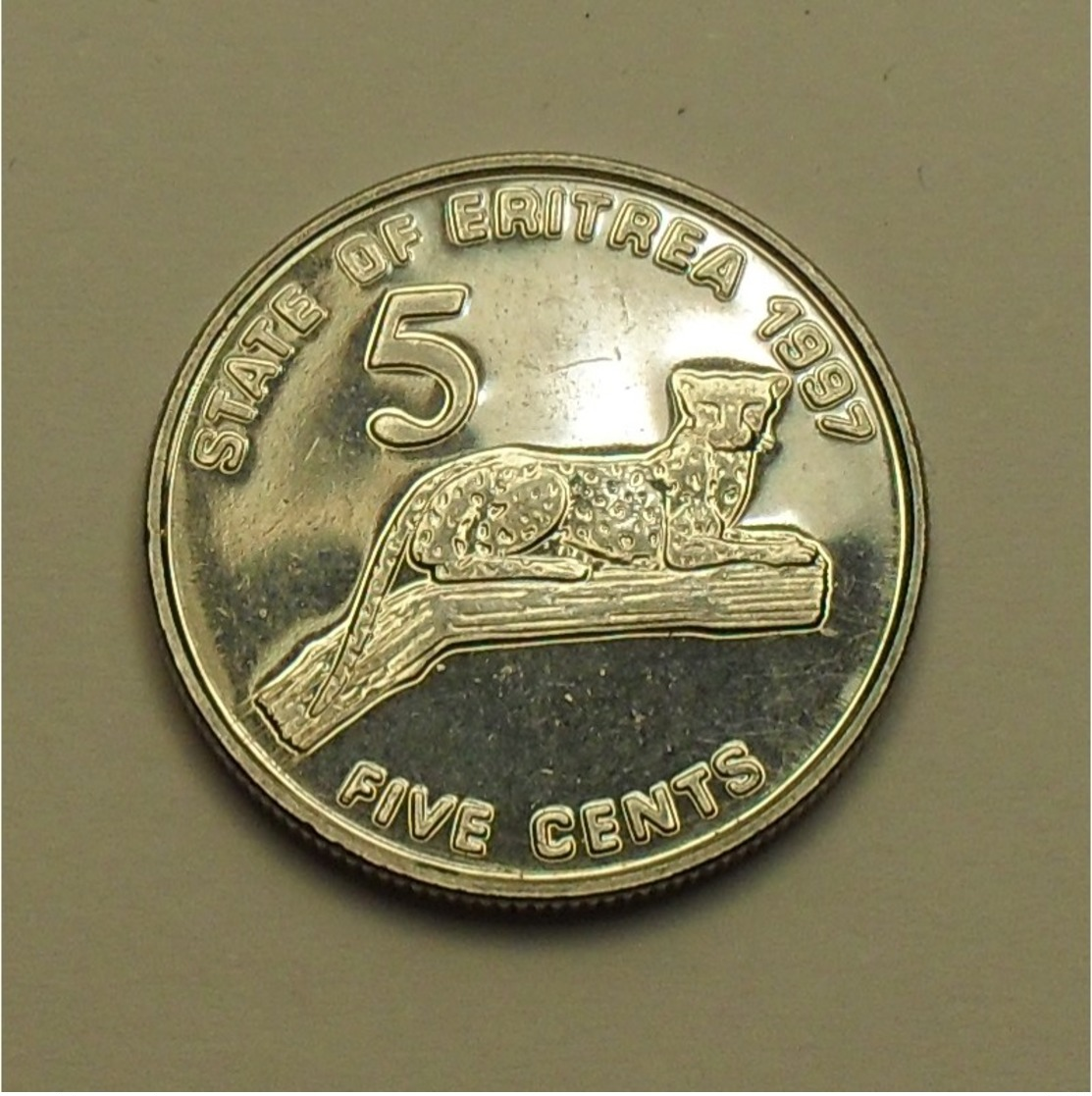 1997 - Erythrée - Eritrea - 5 CENTS - KM 44 - Erythrée