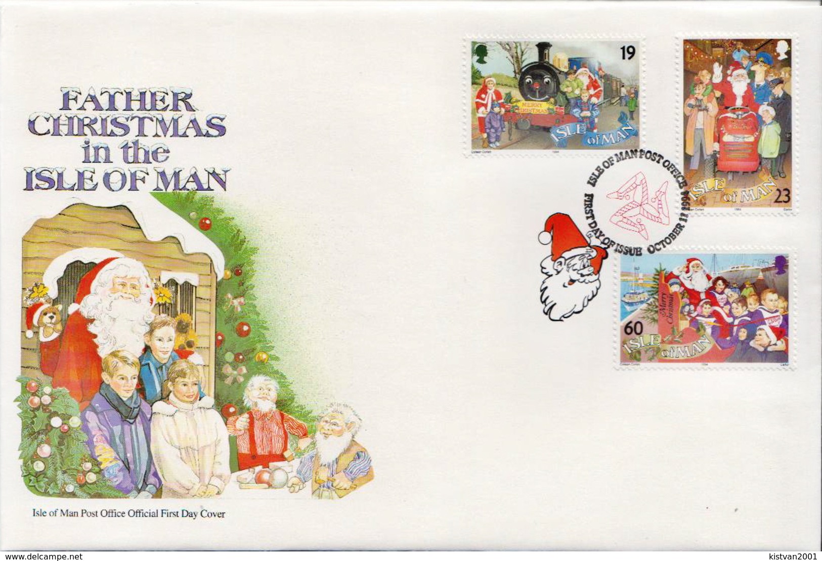 Isle Of Man Set On FDC - Christmas