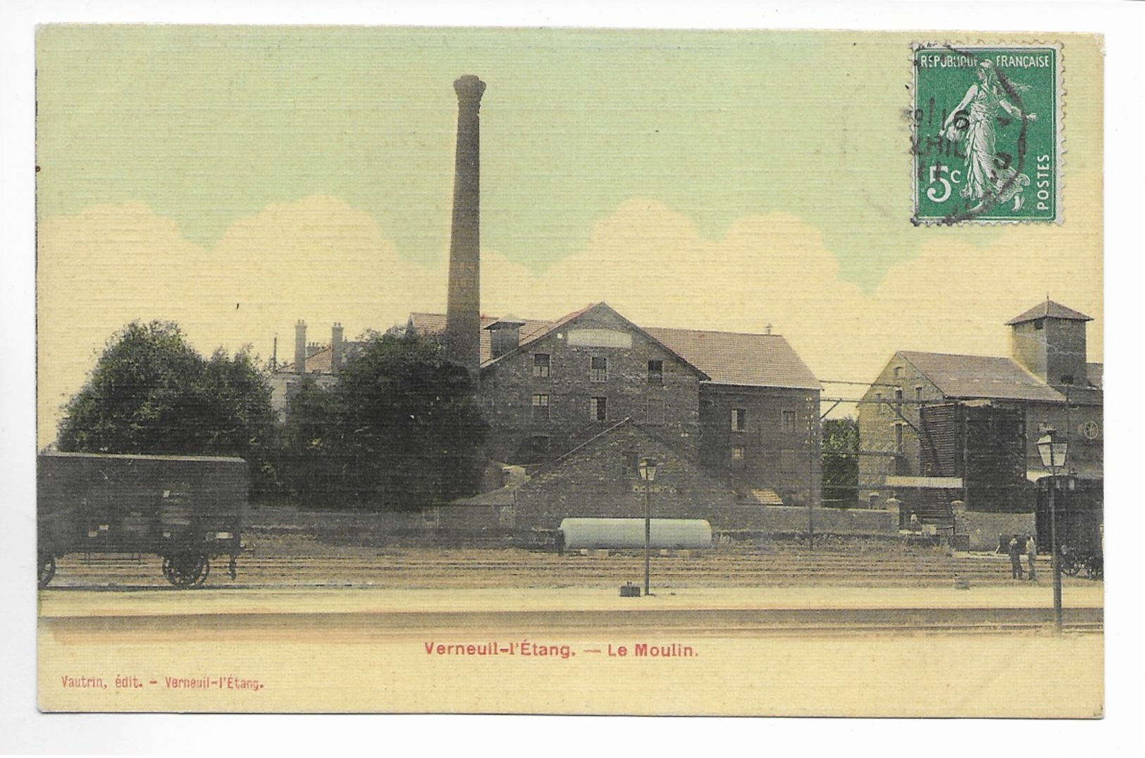 Verneuil-L'Etang  - Le Moulin -CPA Toilée - Andere & Zonder Classificatie