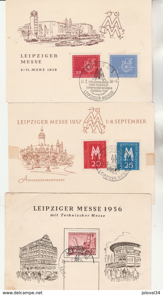 DDR RDA Lot Collection 14 Cartes Leipziger Messe Entre 1952 Et 1973 - 5 Scan - Altri & Non Classificati