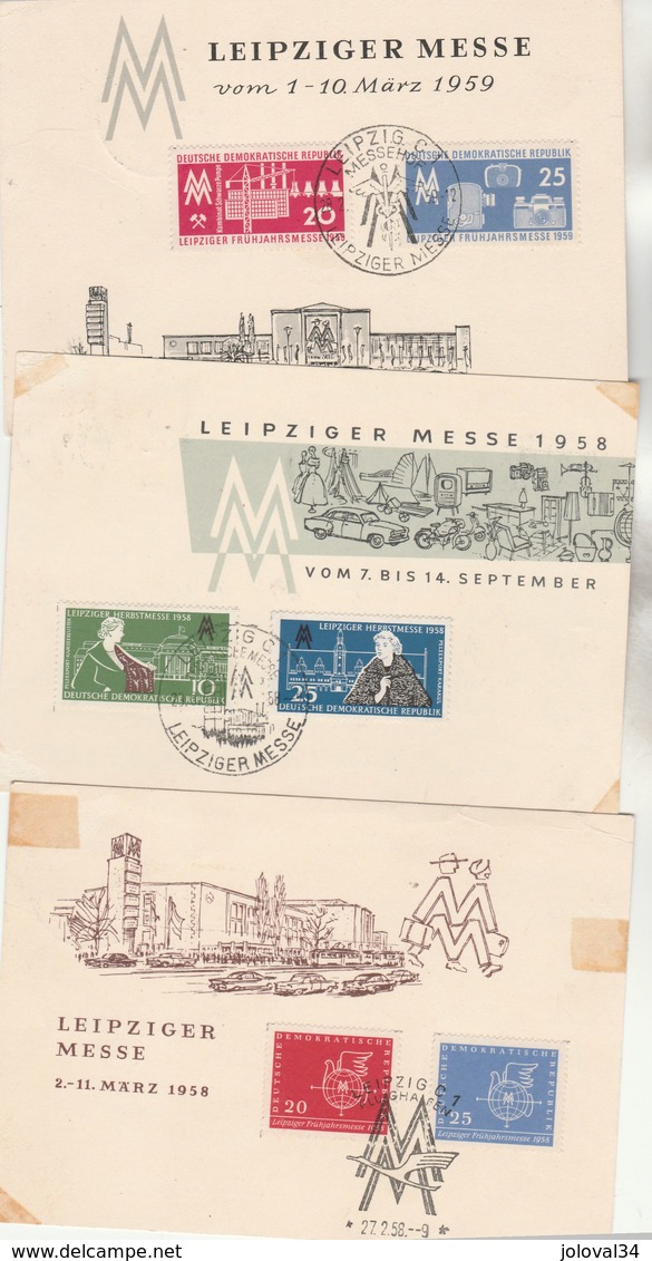 DDR RDA Lot Collection 14 Cartes Leipziger Messe Entre 1952 Et 1973 - 5 Scan - Altri & Non Classificati