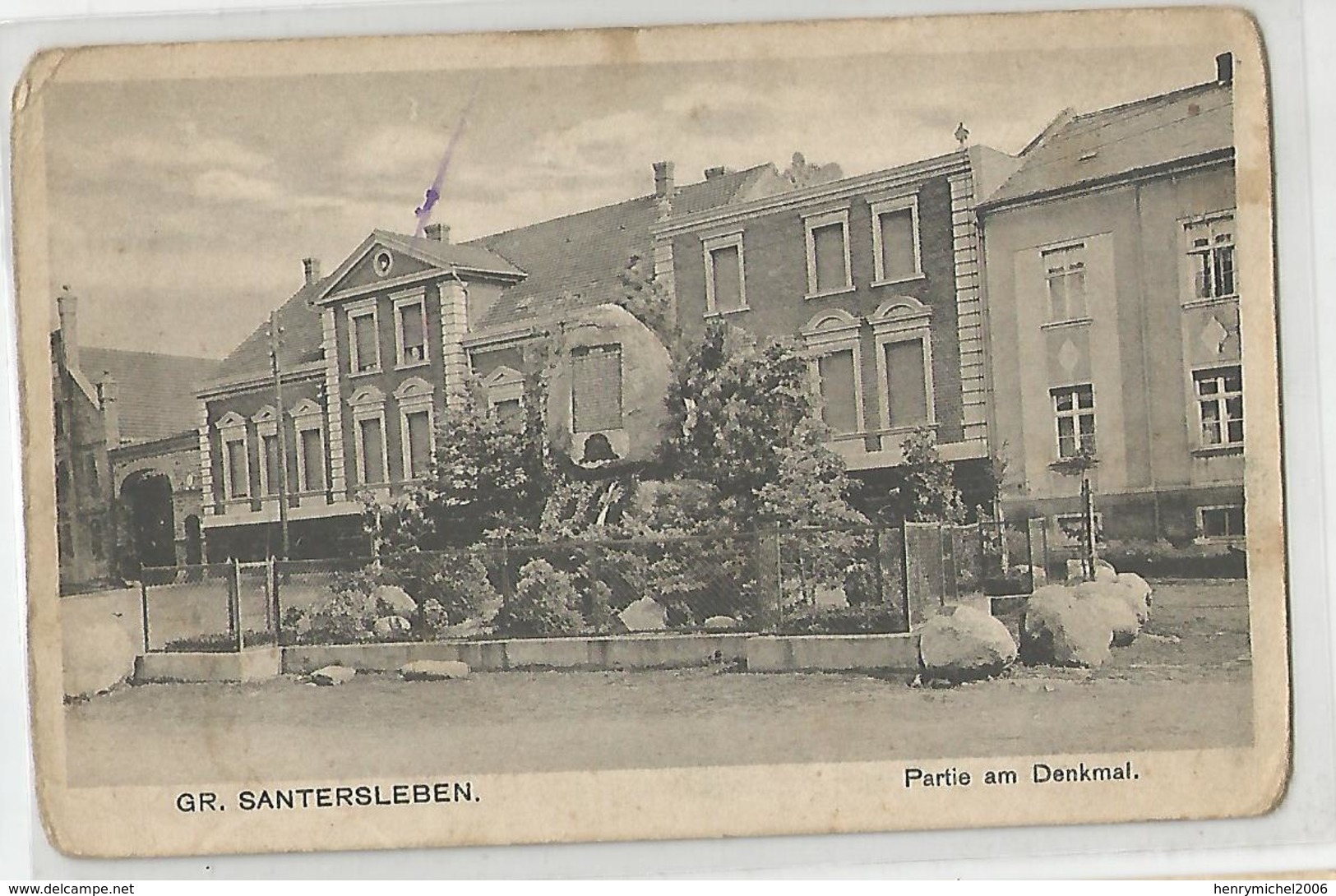 Allemagne - Germany - Gr. Santersleben Partie Am Denkmal Cachet Cycles Motos Tsf Balagny Sur Thérain -oise -60 -blanc E. - Autres & Non Classés