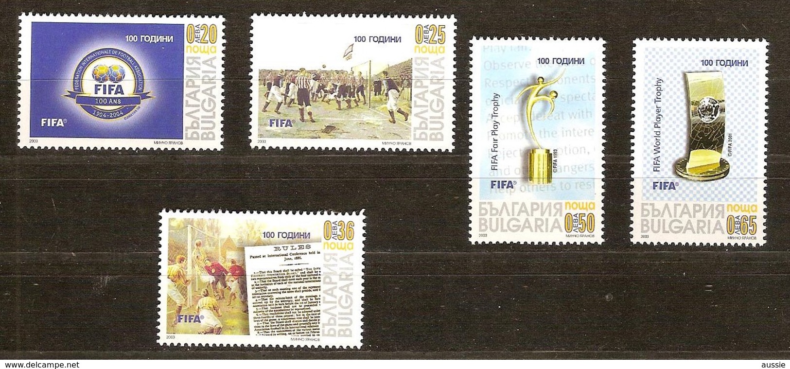 Bulgarie Bulgaria 2003 Yvertn° 3995-3999 *** MNH Cote 6,00 Euro Sport Football Soccer FIFA - Unused Stamps