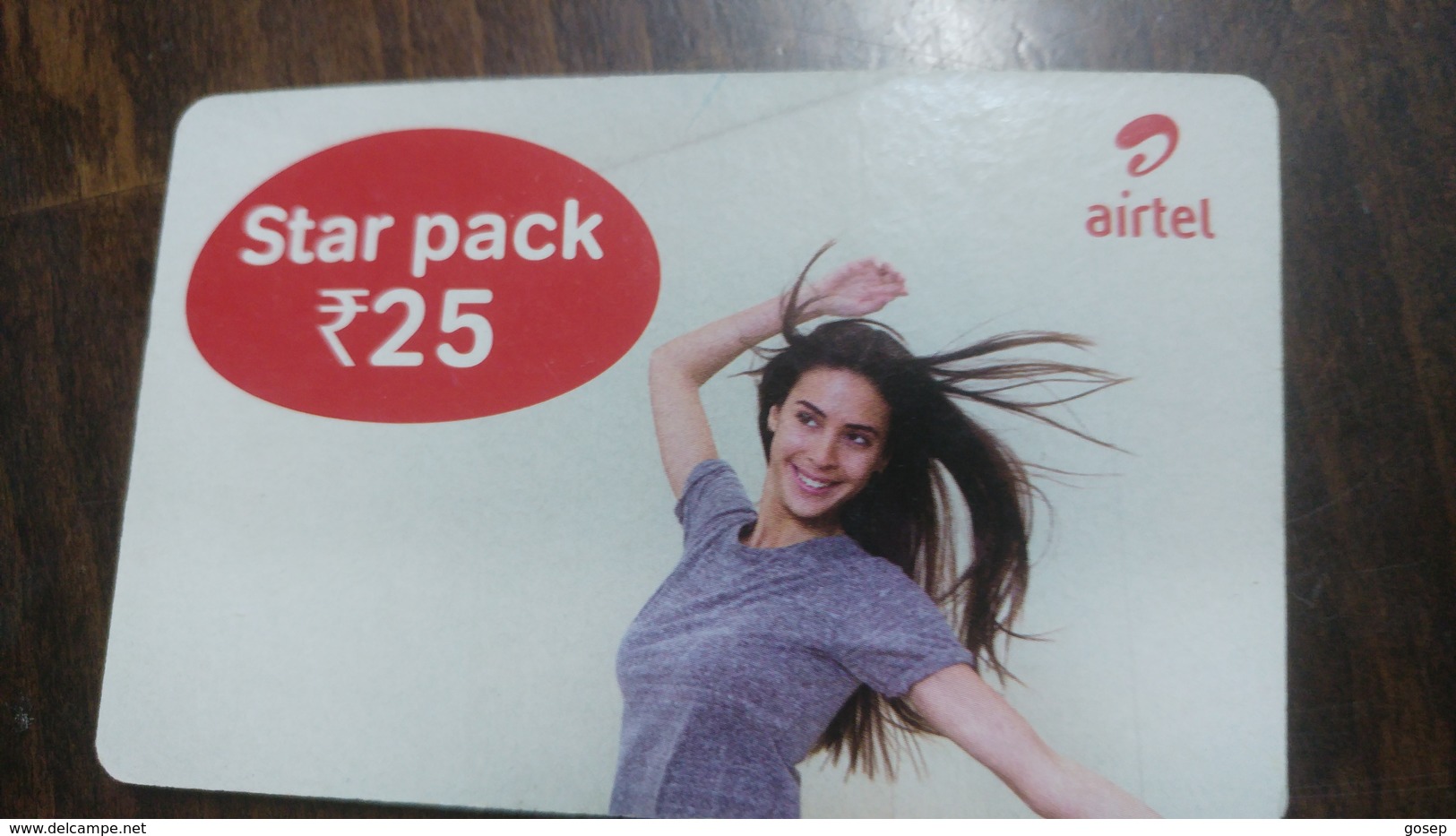 India-airtel-star Pack-(25 Ruppia)-(9)-30.4.2015--30.4.2017-used Card+1 Card Prepiad Free - Indien
