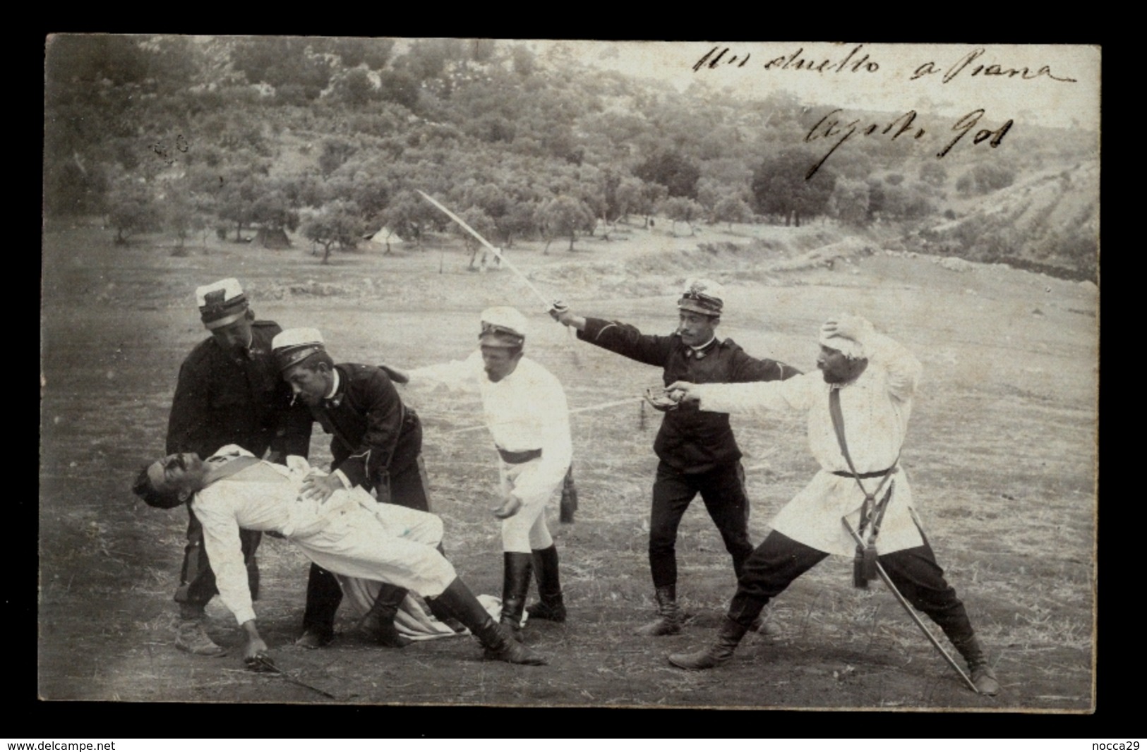 SCHERMA - FOTOCARTOLINA DEL 1901 CON IMMAGINE DI UN DUELLO - UNICA!!! - Fencing