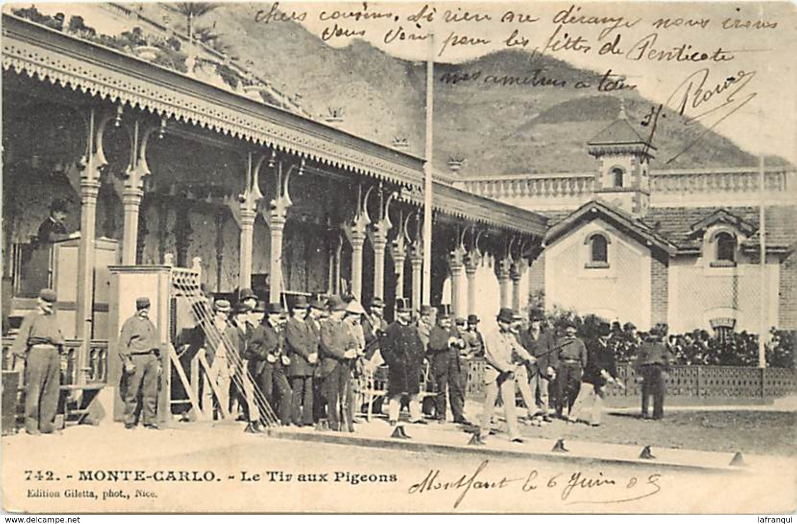 Pays Div -ref N788- Monaco - Monte Carlo - Le Tir Aux Pigeons  - Carte Bon Etat  - - Monte-Carlo