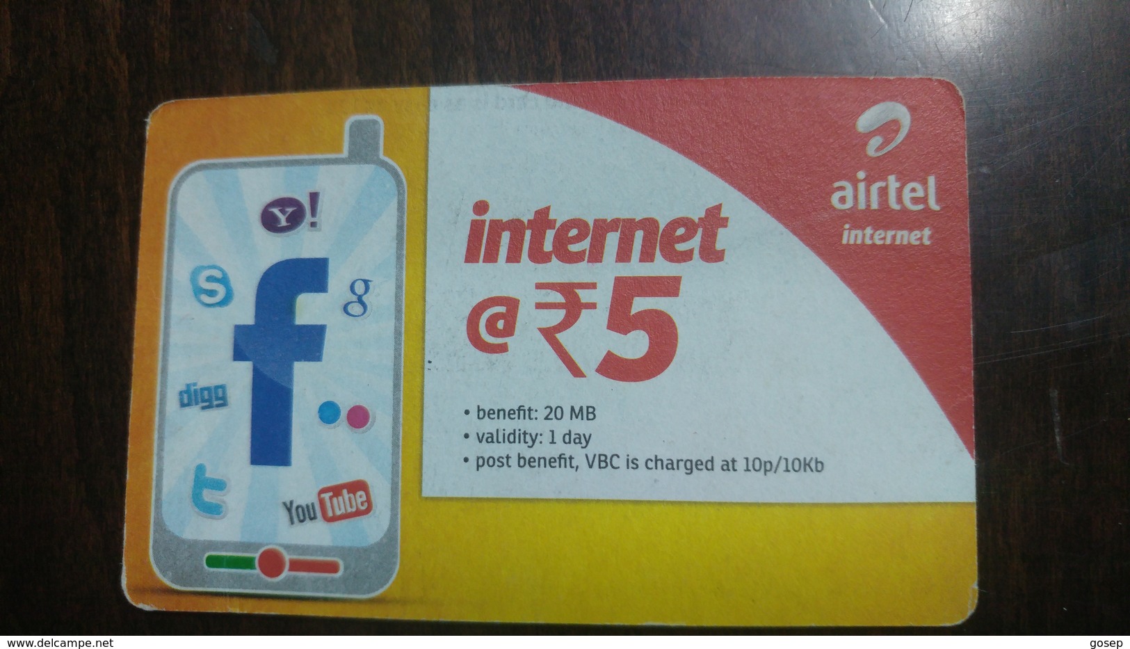 India-airtel-internet-(5 Ruppia)-(10)-31.7.2015-used Card+1 Card Prepiad Free - India