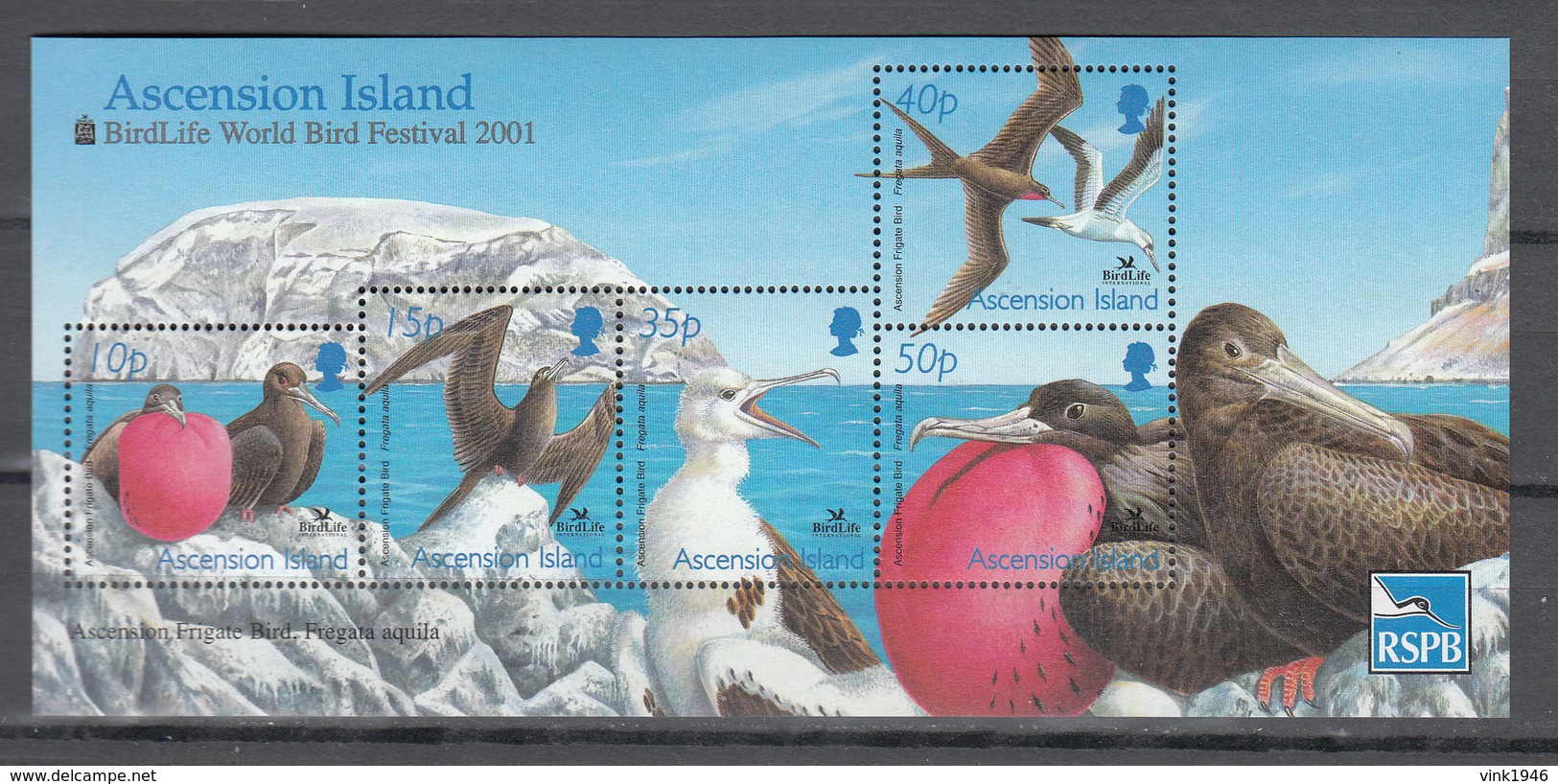 Ascension 2001,5V In Block,birds,vogels,vögel,oiseaux,pajaros,uccelli,aves,MNH/Postfris(L3381) - Andere & Zonder Classificatie