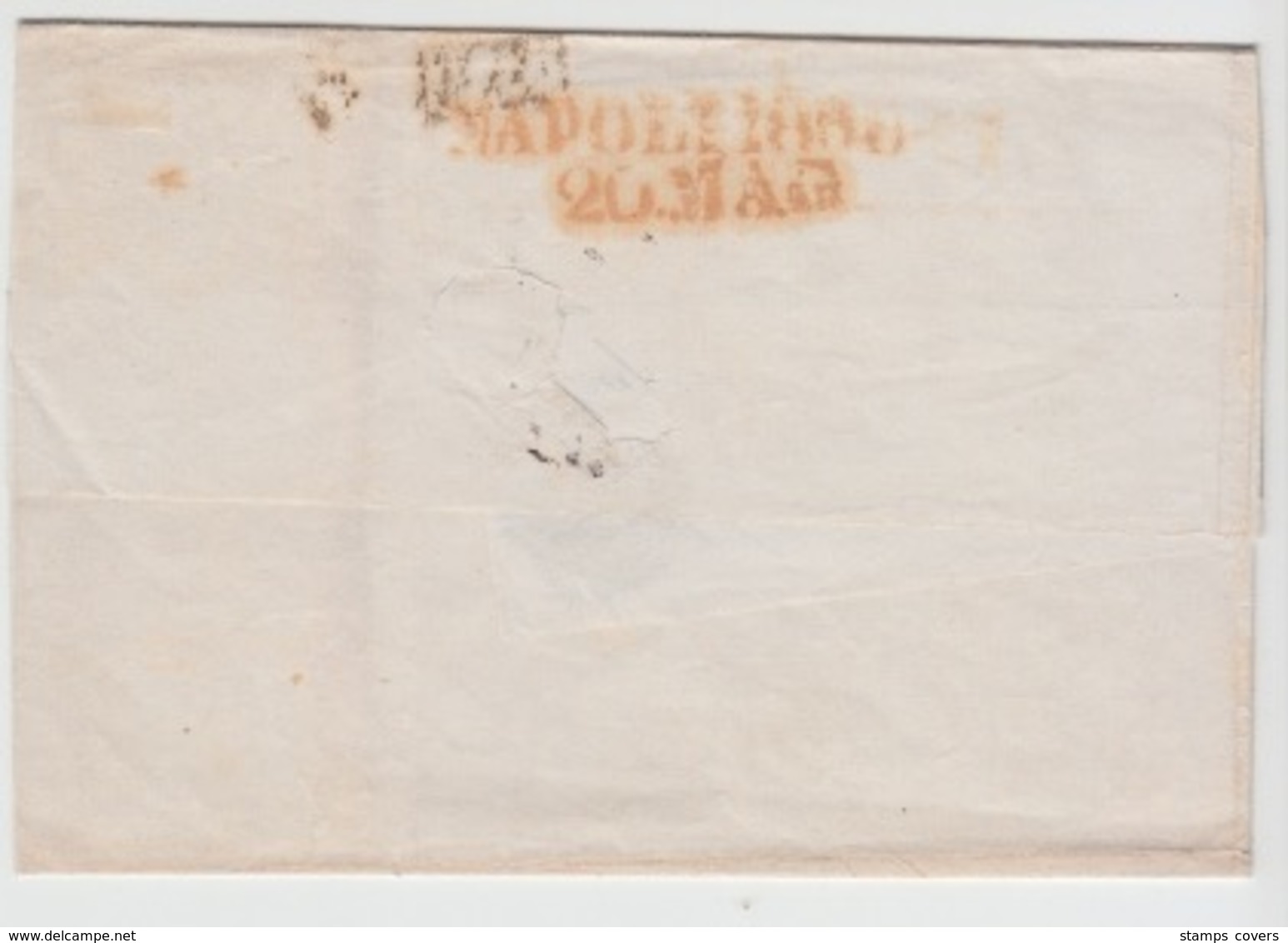 NAPOLI 20/05/1858 USED LETTER SASSONE 6 (2) NAPOLI TO BARI - Naples