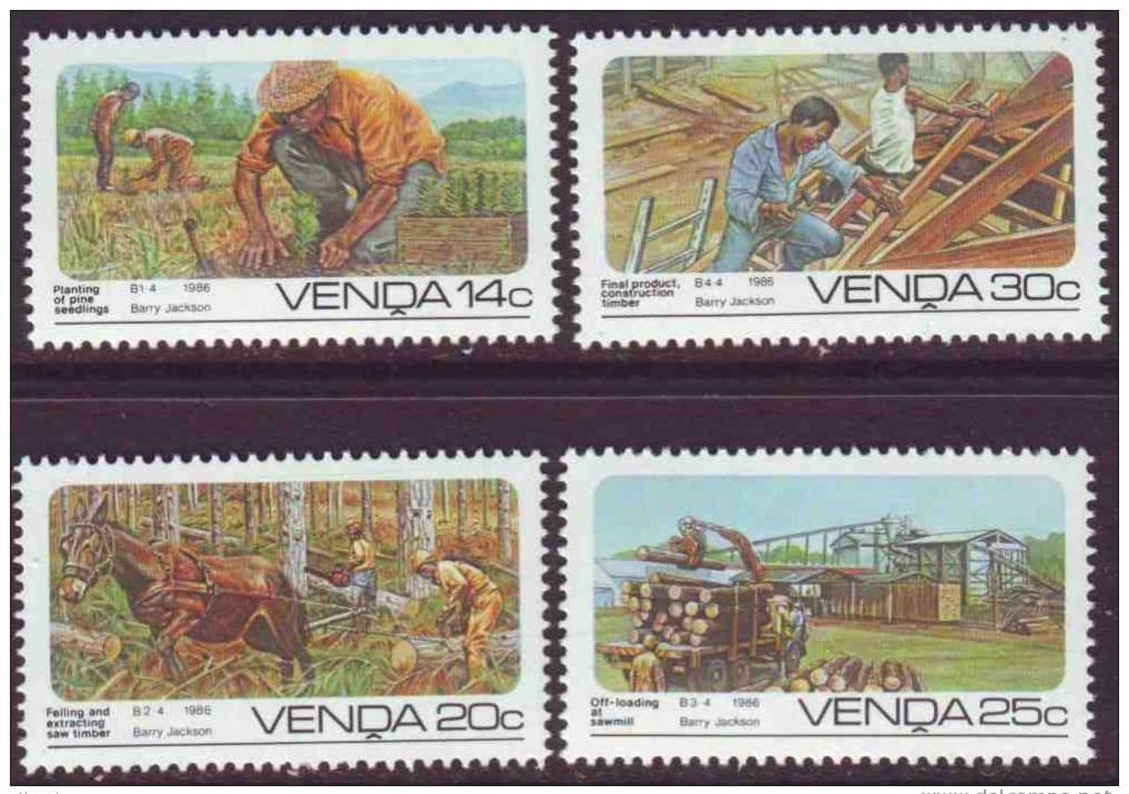 D90819 Venda South Africa 1986 FARMING HORSES MNH Set - Afrique Du Sud Afrika RSA Sudafrika - Venda