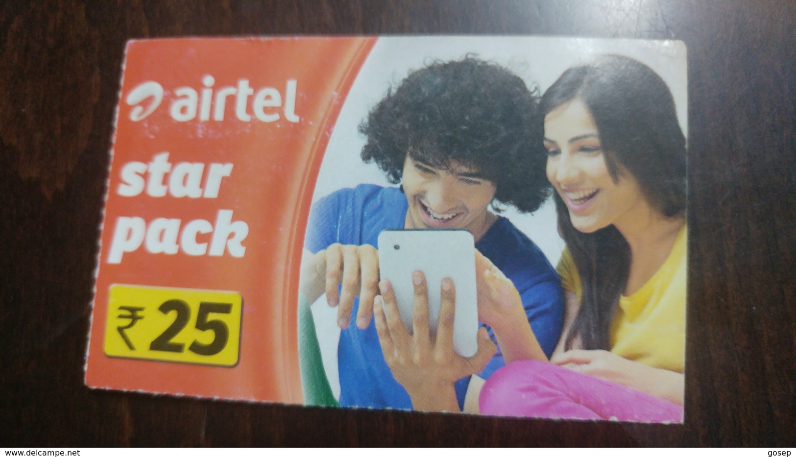 India-airtel-star Pack-(25 Ruppia)-boy & Gril-(16)-30.11.2016-used Card+1 Card Prepiad Free - India