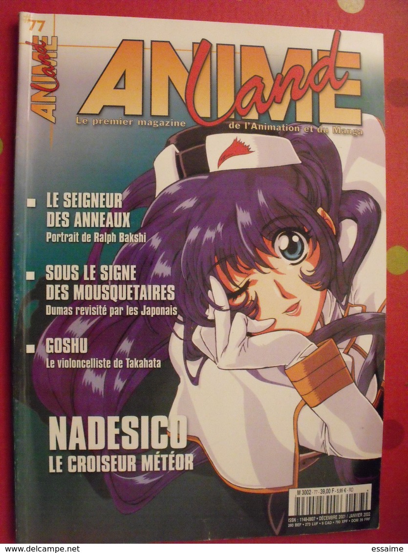 Anime Land N° 77. Décembre 2001-janvier 2002. Le Premier Magazine De L'animation Et Du Manga - Magazines