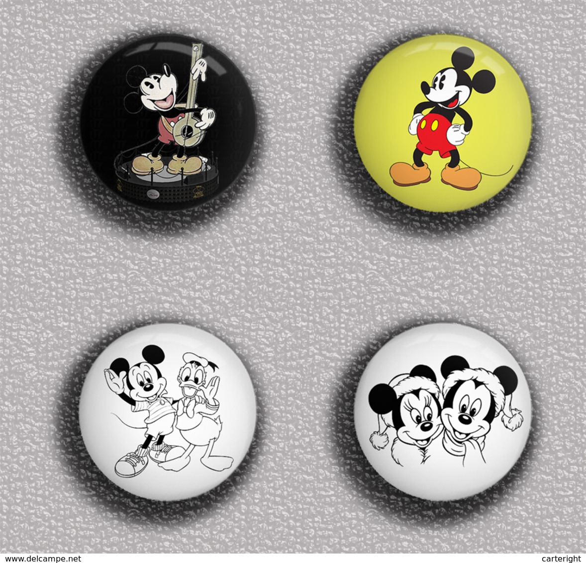 Mickey and Minnie BADGE BUTTON PIN SET 11 (1inch/25mm diameter) 175 DIFF