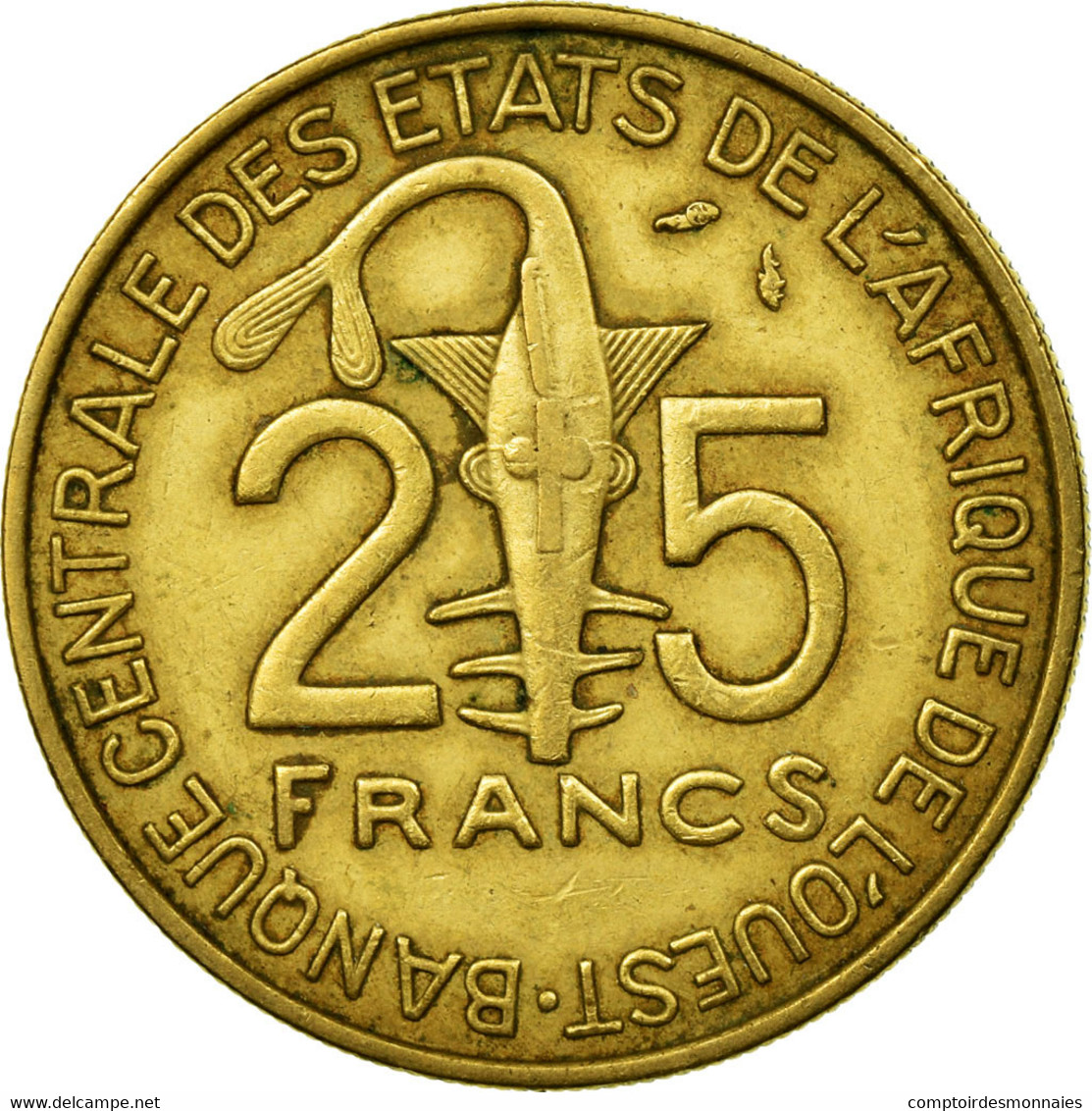 Monnaie, West African States, 25 Francs, 1984, Paris, TB+, Aluminum-Bronze, KM:9 - Côte-d'Ivoire