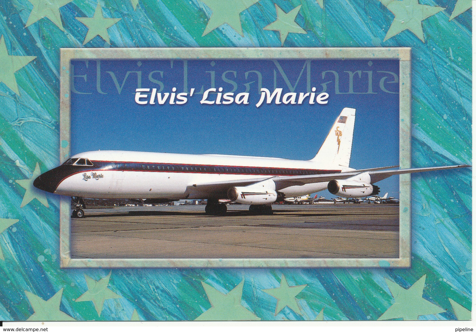 Elvis Presley's Aircraft LISA MARIE 15-8-2001 Sent To Denmark In A Cover - Singers & Musicians