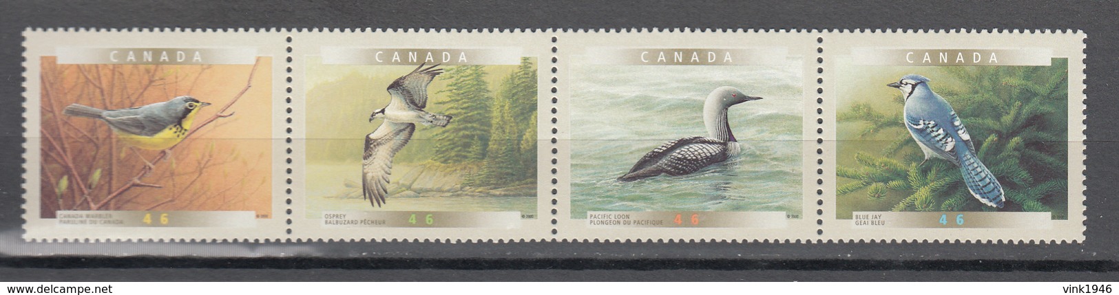 Canada 2000,4V In Strip,birds,vogels,vögel,oiseaux,pajaros,uccelli,aves,MNH/Postfris(L3390) - Andere & Zonder Classificatie