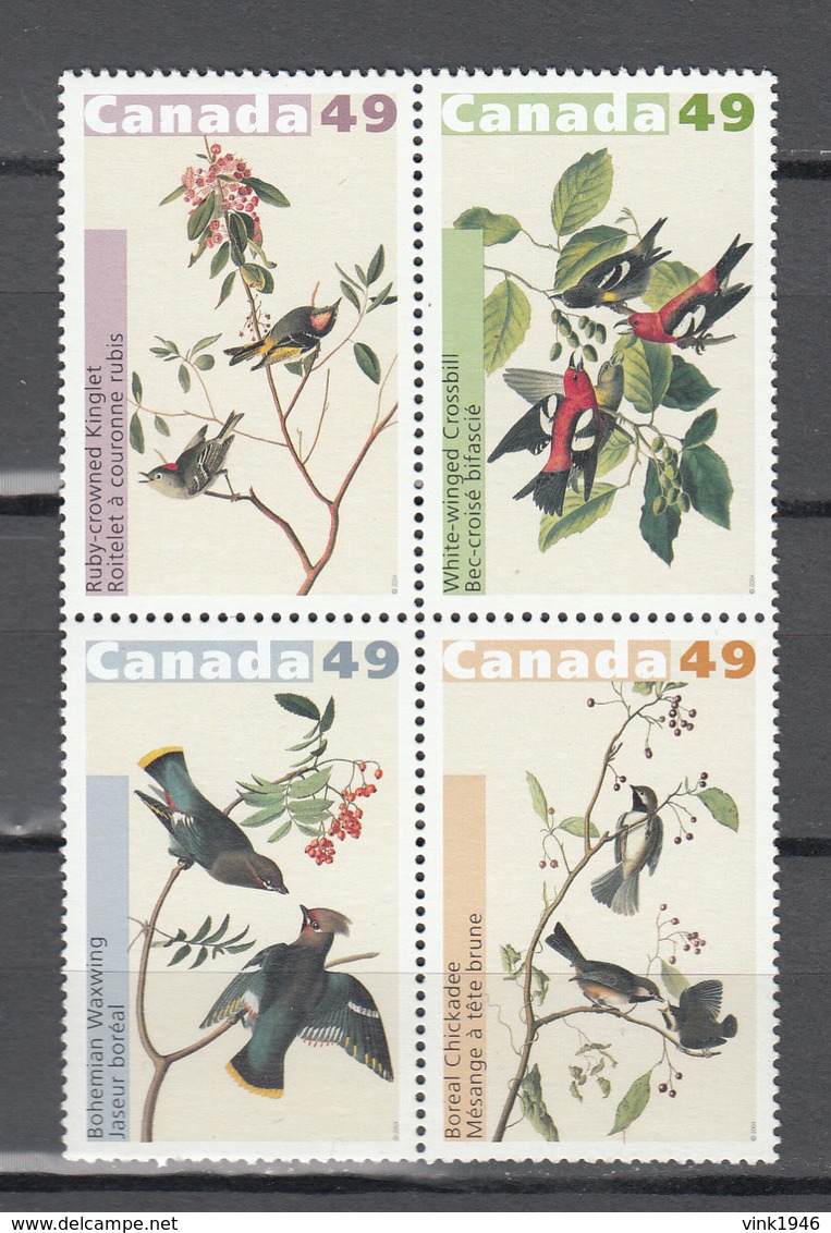 Canada 2004,4V In 4block,birds,vogels,vögel,oiseaux,pajaros,uccelli,aves,MNH/Postfris(L3392) - Autres & Non Classés