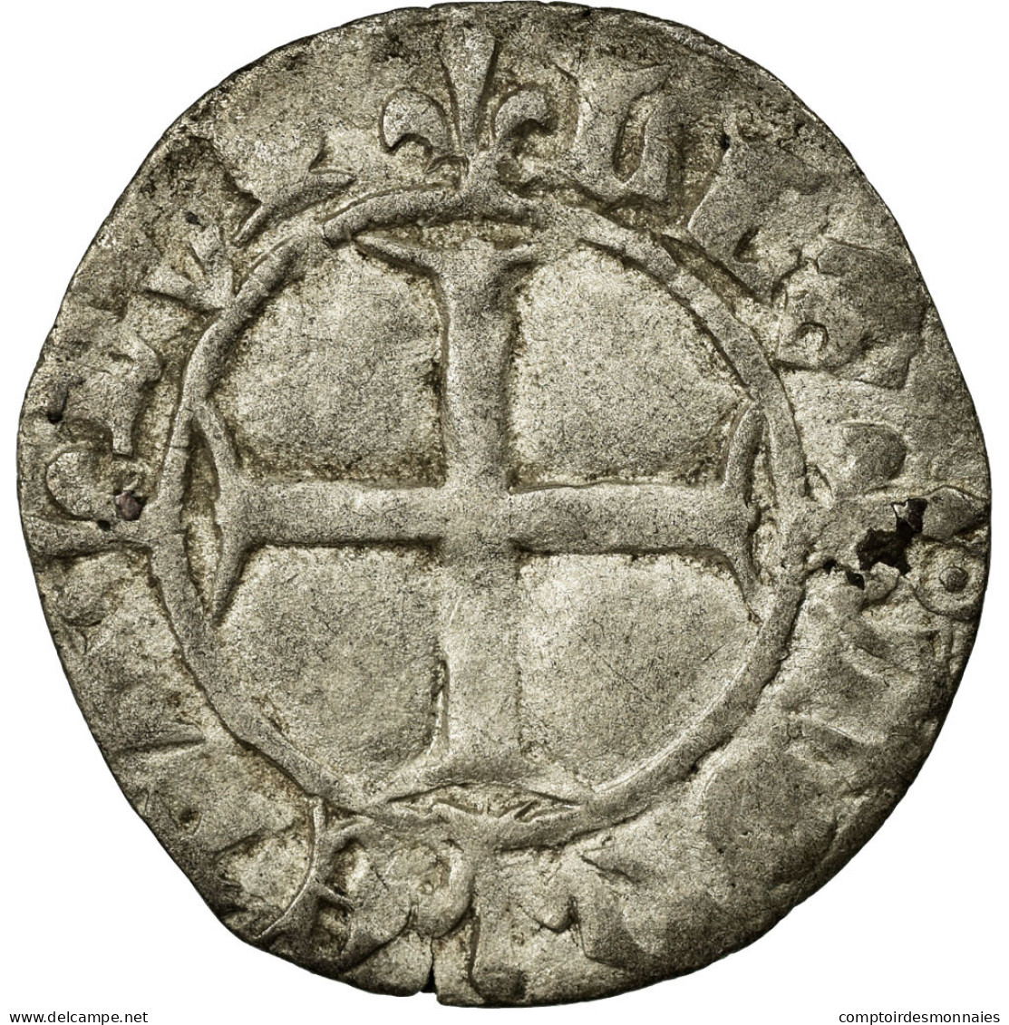 Monnaie, France, Charles VI, Double Tournois, TB, Billon, Duplessy:393C - 1380-1422 Charles VI Le Fol