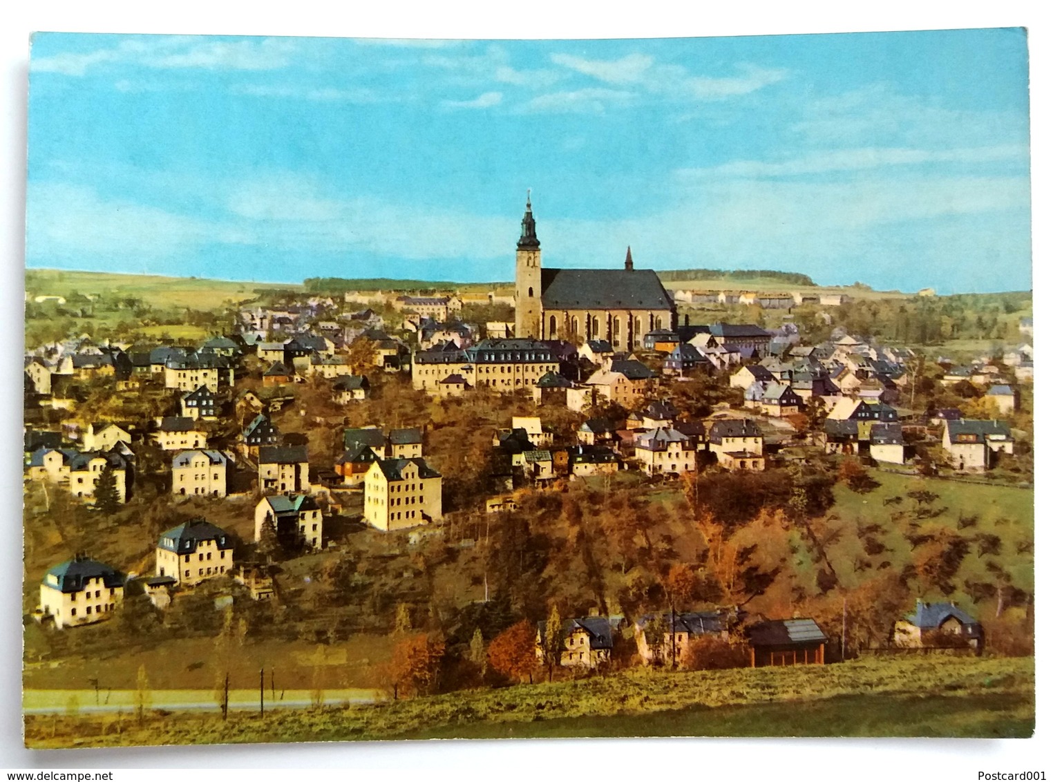 #381 Panoramic View Of Schneeberg - Saxony GERMANY - Used Postcard - Scheibenberg