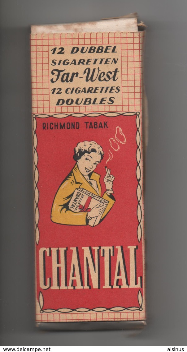 ETIU A CIGARETTES VIDE - RICHMOND TABAK - CHANTAL - 12 CIGARETTES DOUBLES FAR - WEST - Etuis à Cigarettes Vides