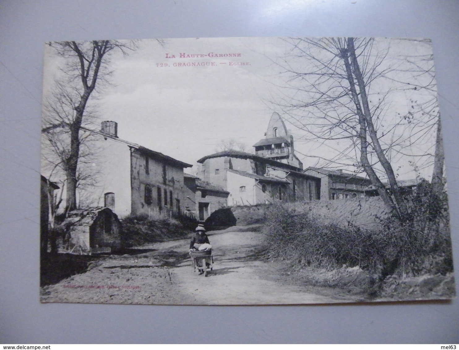 A462..CPA. 31. GRAGNAGUE (Haute-Garonne). Eglise. Beau Plan Animé. écrite 1916 - Autres & Non Classés