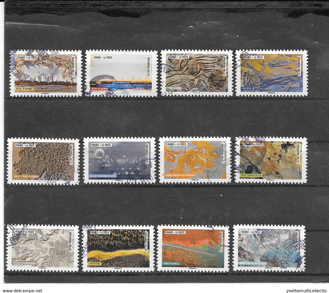 FRANCE 2018    OEUVRES DE LA NATURE     SERIE COMPLETE DE 12 TIMBRES AUTOADHESIFS CACHETS RONDS - Autres & Non Classés