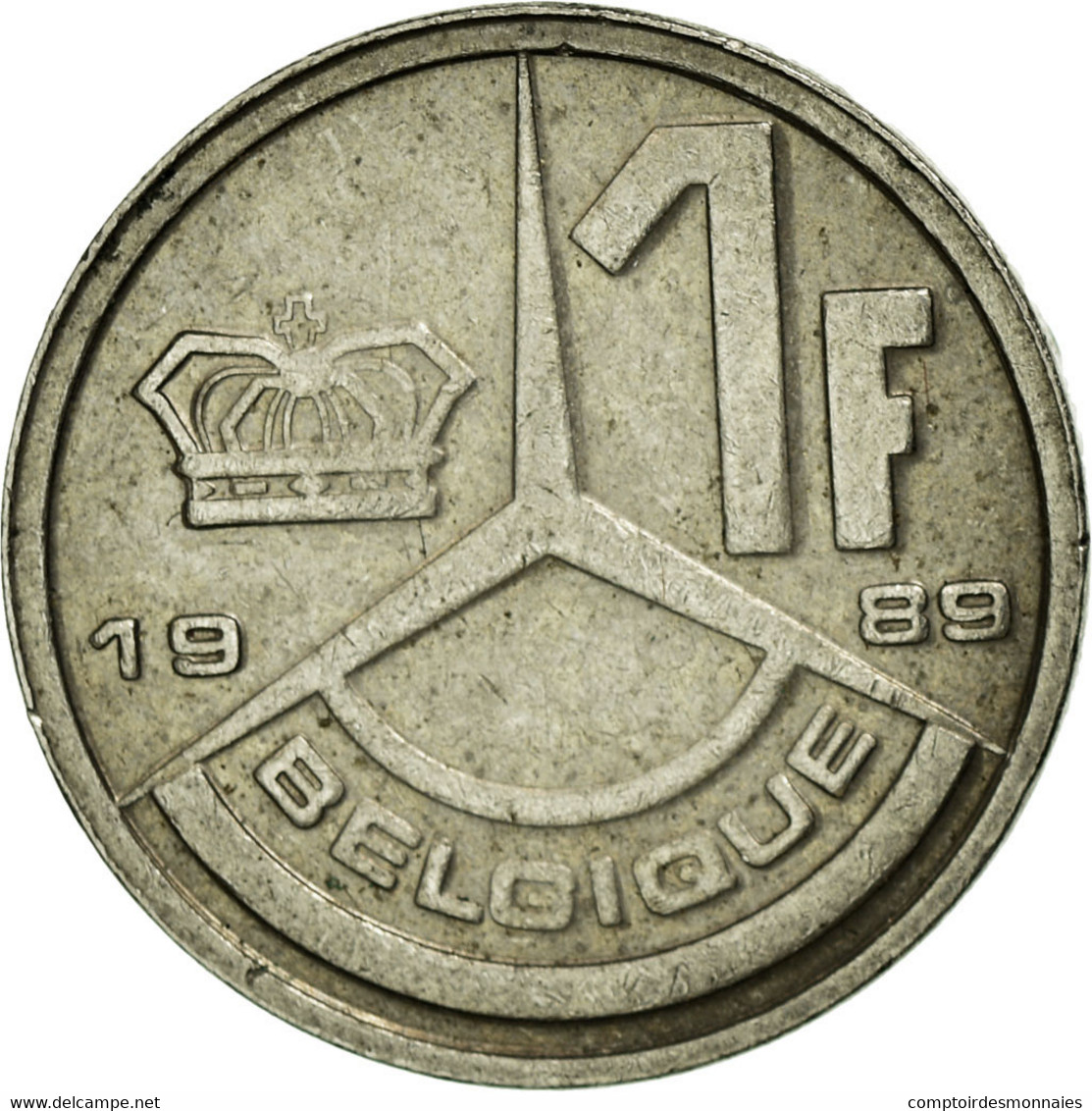 Monnaie, Belgique, Franc, 1989, TB+, Nickel Plated Iron, KM:170 - 1 Franc