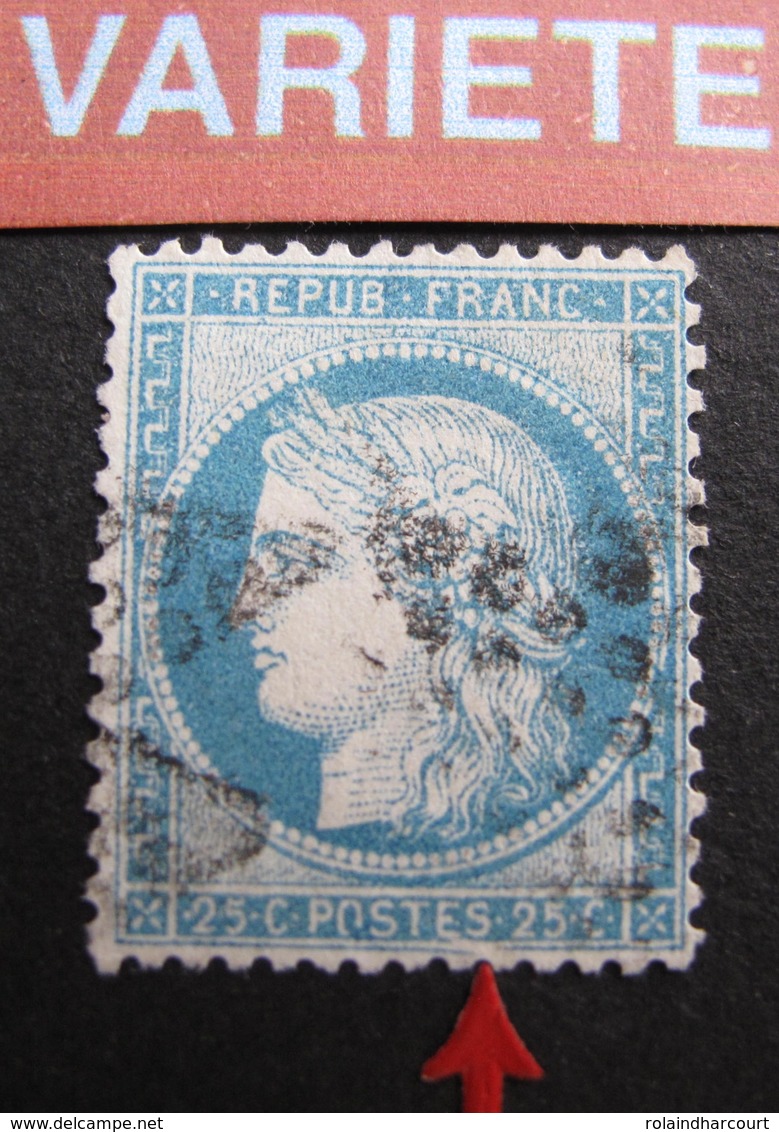 R1684/89 - CERES N°60A - VARIETE 38 ☛ Filet Sud éclaté - 1871-1875 Cérès