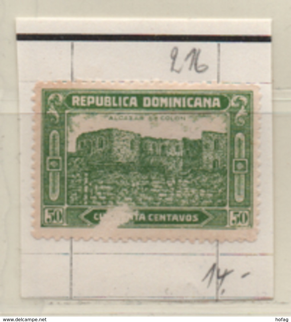Dom. Rep 1928 MiNr.: 216 Gestempelt Leicht Beschädigt Mit Falz; Scott 247, Yt:221 Used Hinged - Dominicaine (République)