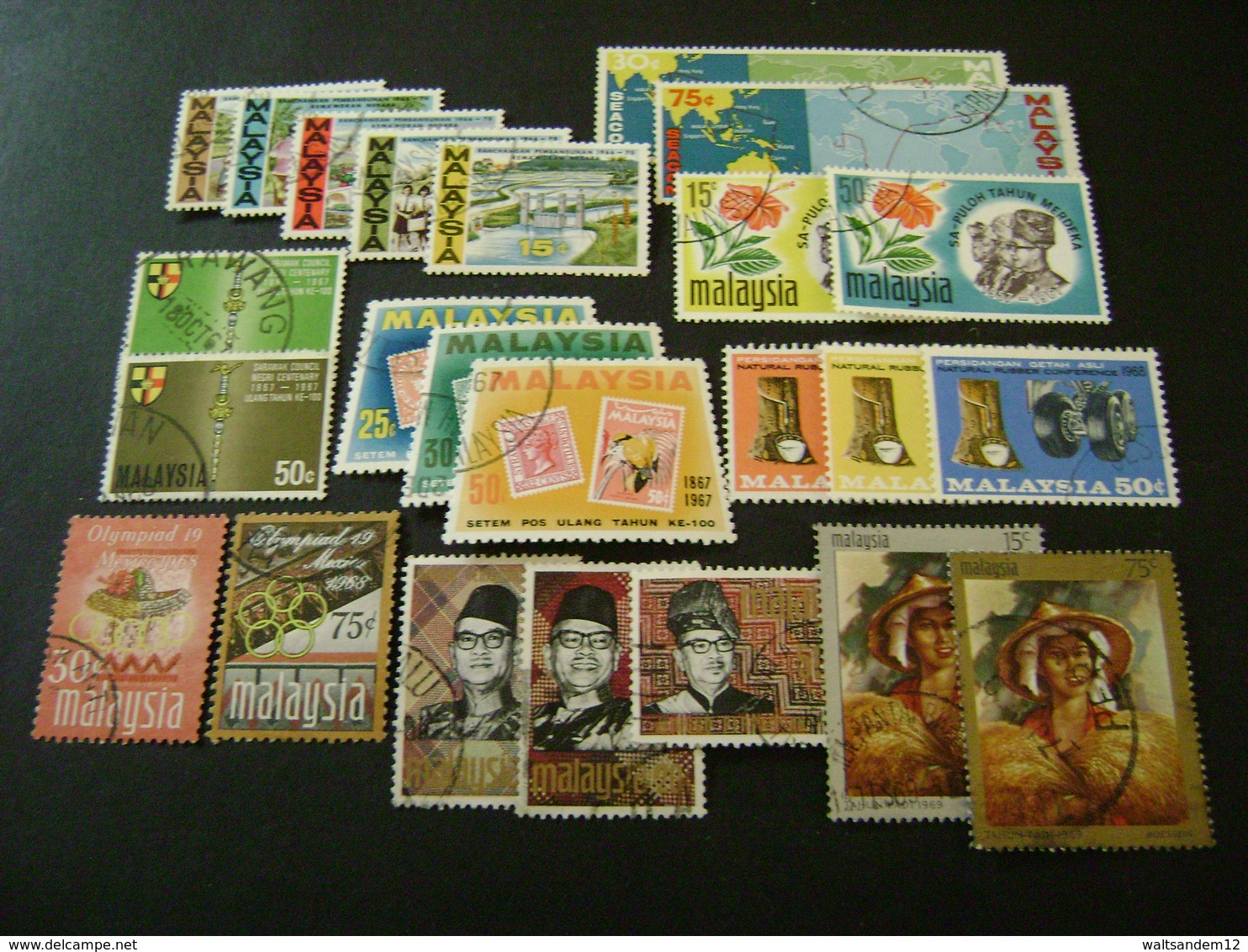 Malaysia 1963-1969 Complete Stamp Issues (SG 1-5, 7-60) 2 Images - Used [Sale Price] - Malaysia (1964-...)