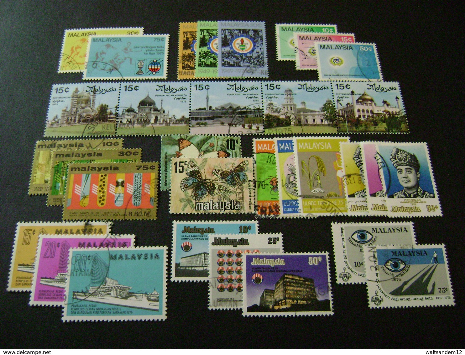 Malaysia 1975-1978 Complete Stamp Issues (SG 128-189) 2 Images - Used [Sale Price] - Malaysia (1964-...)