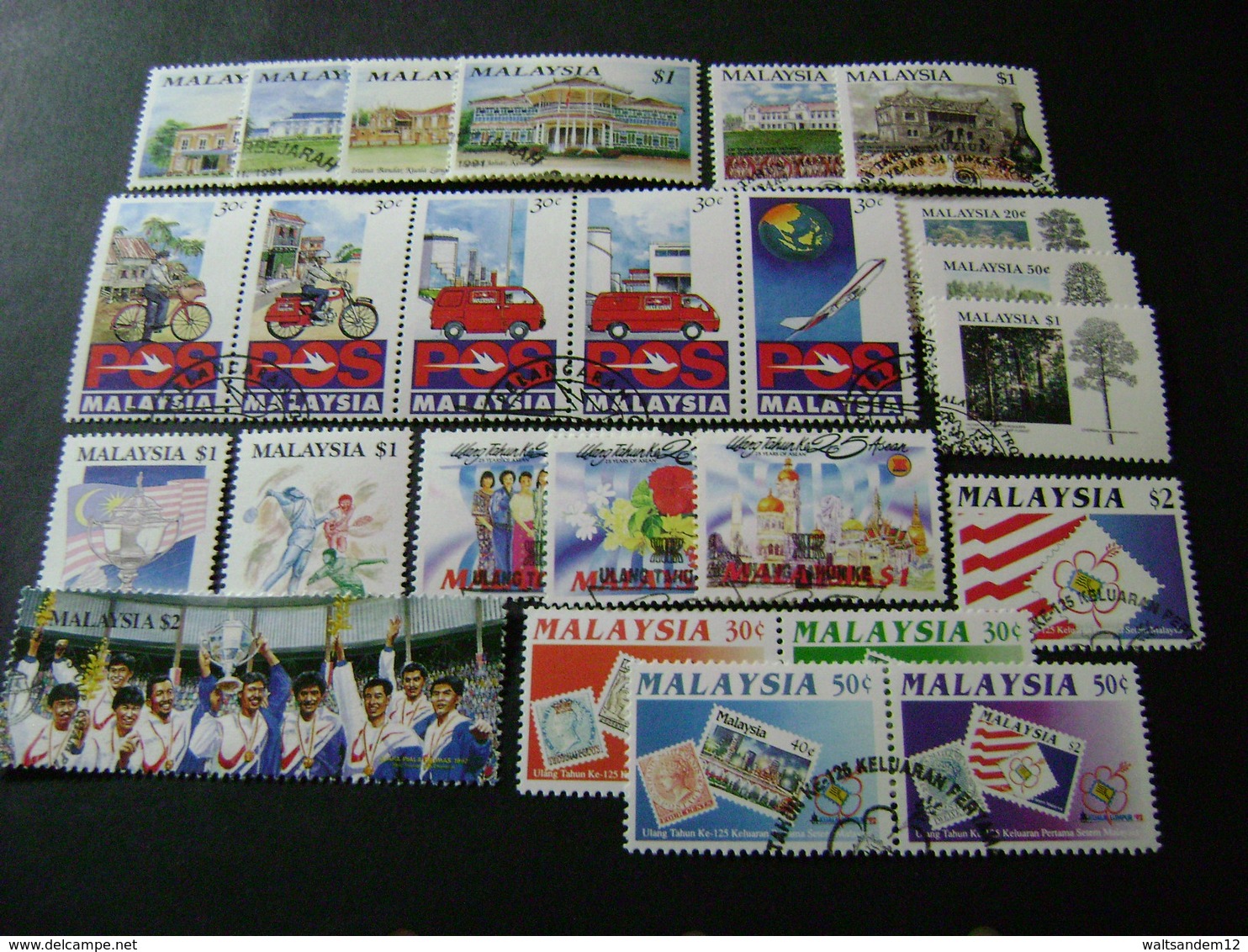 Malaysia 1990-1993 Complete Stamp Issues (SG 432-460, 462-496, Ms497, 498-519) 3 Images - Used - Malaysia (1964-...)