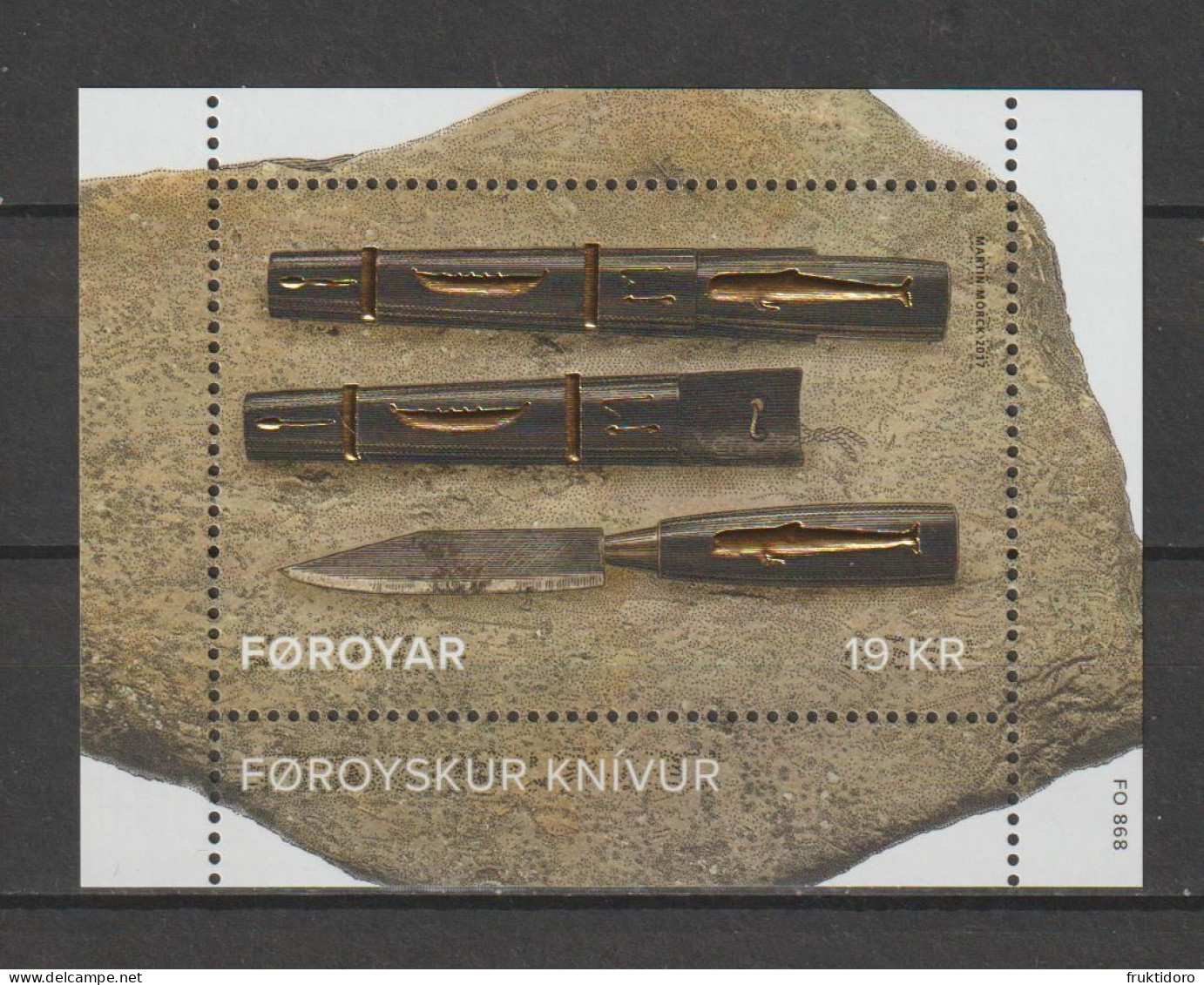 Faroe Islands Mi Block 44 Faroese Knife - Sepac 2017 ** - Faeroër