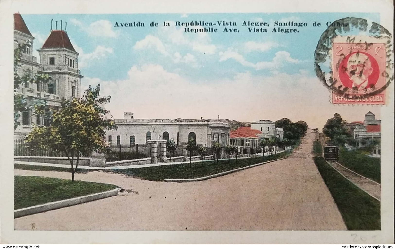 O) 1917-CIRCA-CUBA-CARIBBEAN-SPANISH ANTILLES, MAXIMO GOMEZ 2c, VISTA ALEGRE-ARCHITECTURE - POSTAL CARD XF - Other & Unclassified