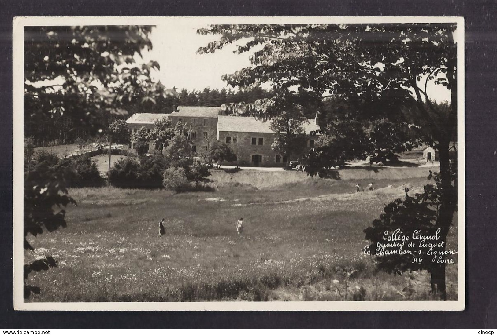 CPSM 43 - LE CHAMBON-SUR-LIGNON - Quartier De LUGUET - Collège Cévenol - TB PLAN Etablissement Animation 1949 - Le Chambon-sur-Lignon