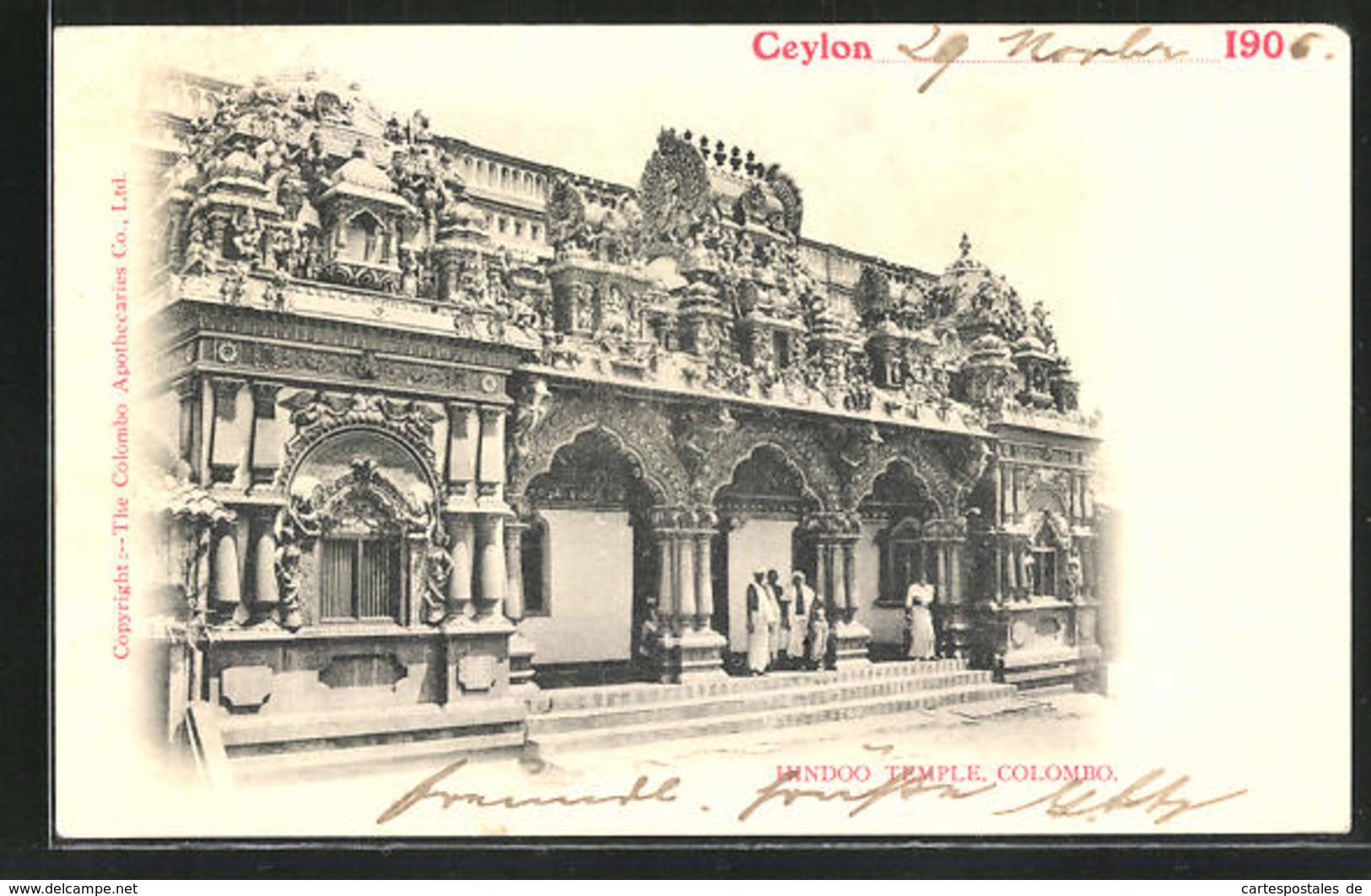 AK Colombo, Hindoo Temple - Sri Lanka (Ceylon)