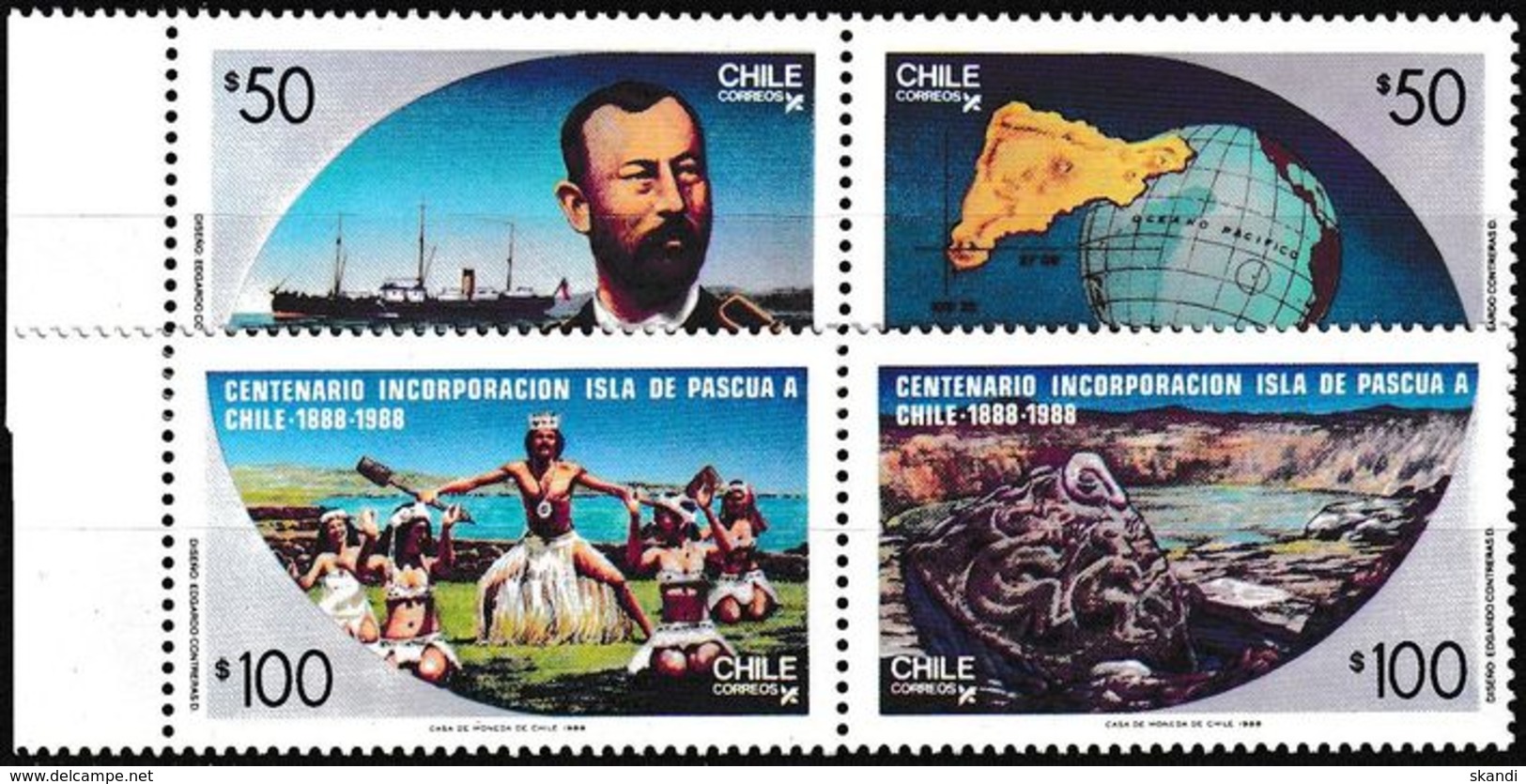 CHILE 1988 Mi-Nr. 1253/56 ** MNH - Chile