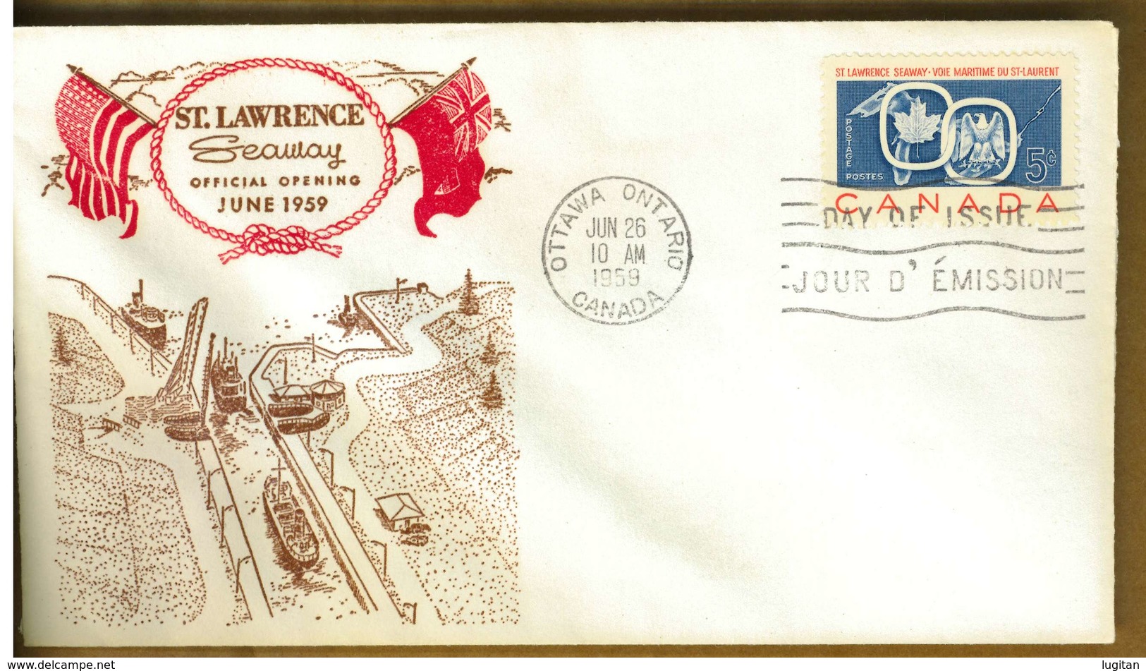 CANADA  - ST. LAWRENCE SEAWAY -  Y 1959 - FDC - 1952-1960