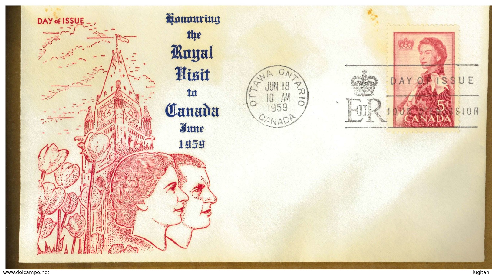 CANADA  - VISITA REALE REGINA ELISABETTA II -  Y 1959 - FDC - 1952-1960