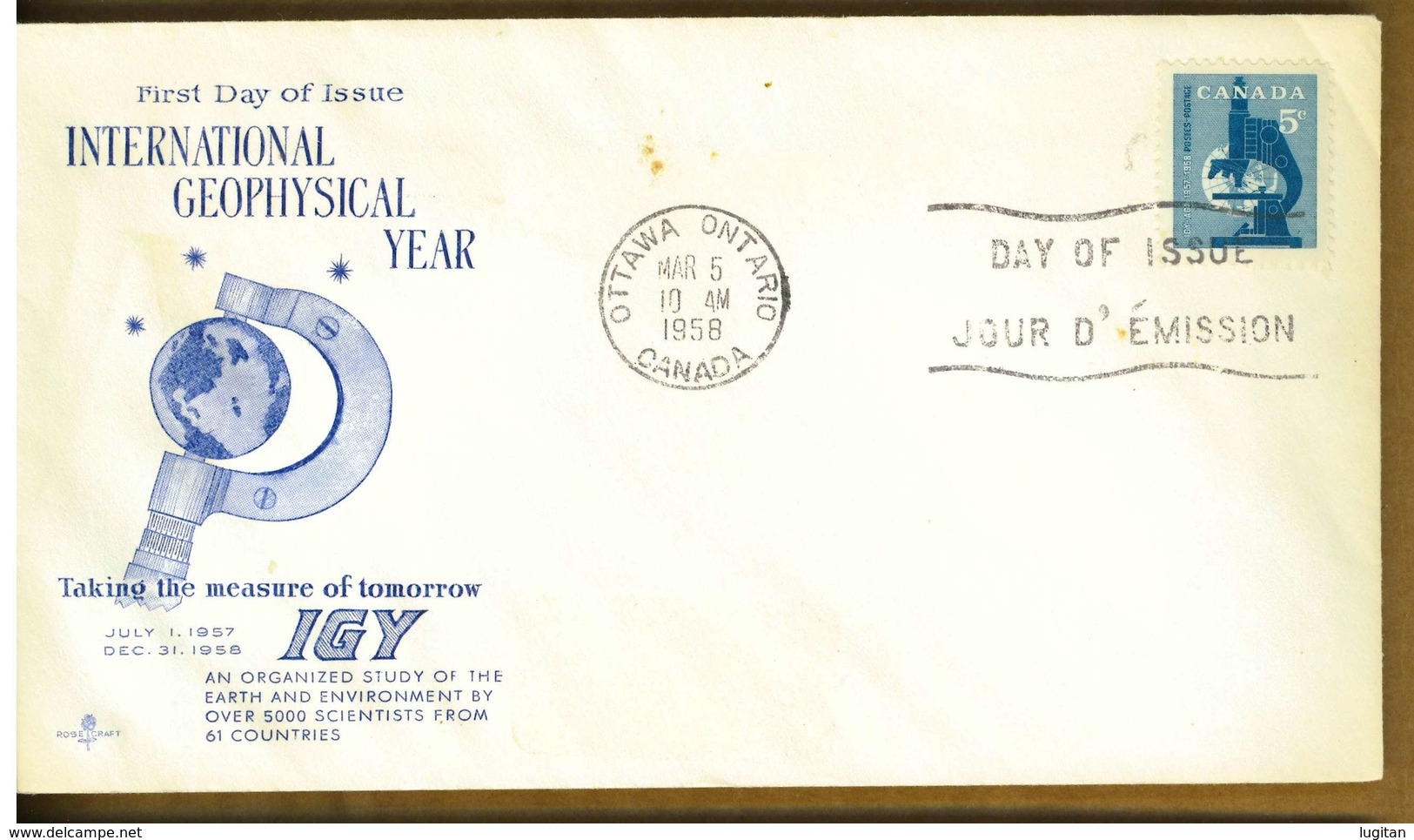 CANADA  - INTERNATIONAL GEOPHYSICAL YEAR -  Y 1958 - FDC - 1952-1960