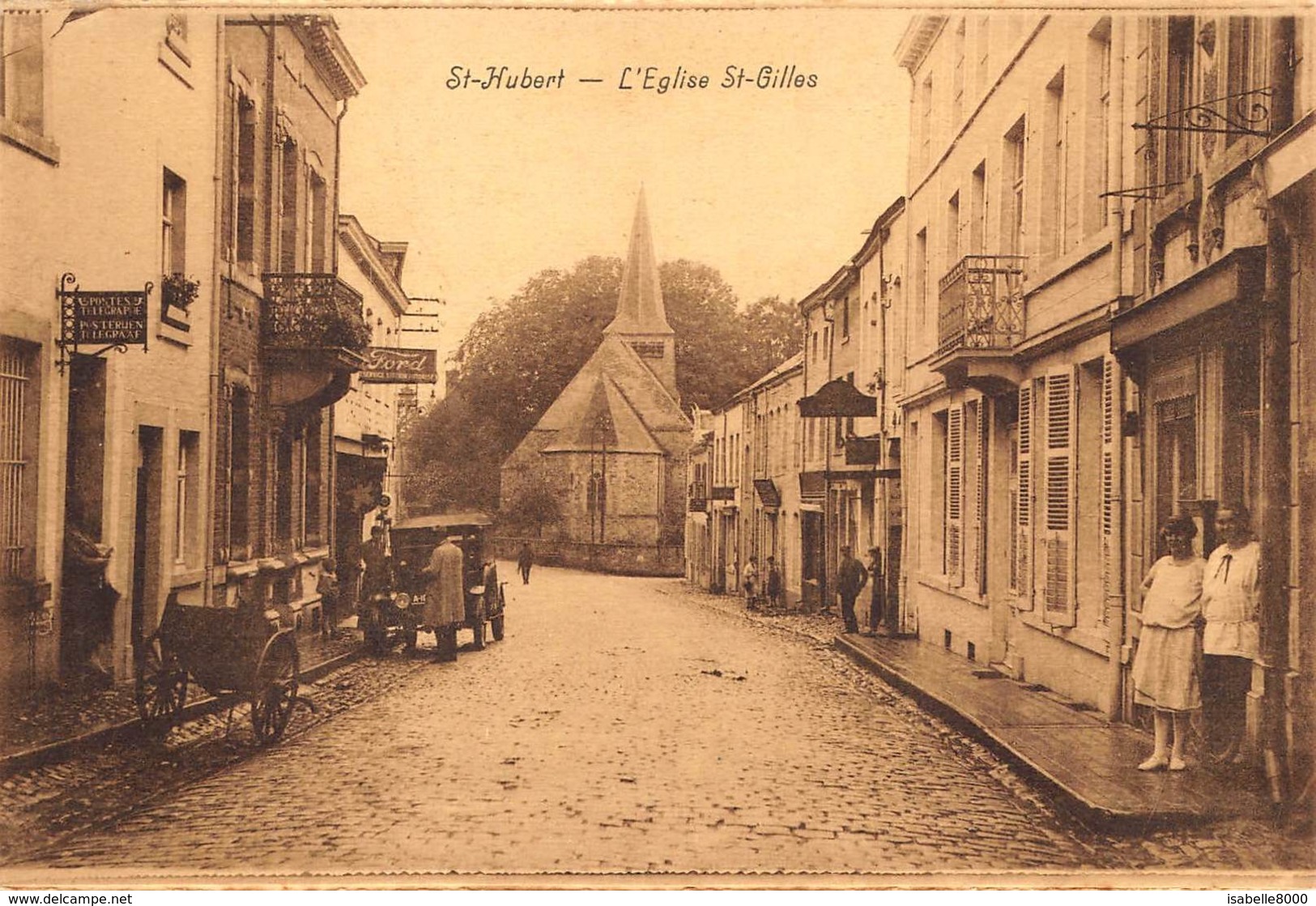 Luxembourg Saint-Hubert  L'Eglise St-Gilles Ford Garage Reclame   I 4472 - Saint-Hubert