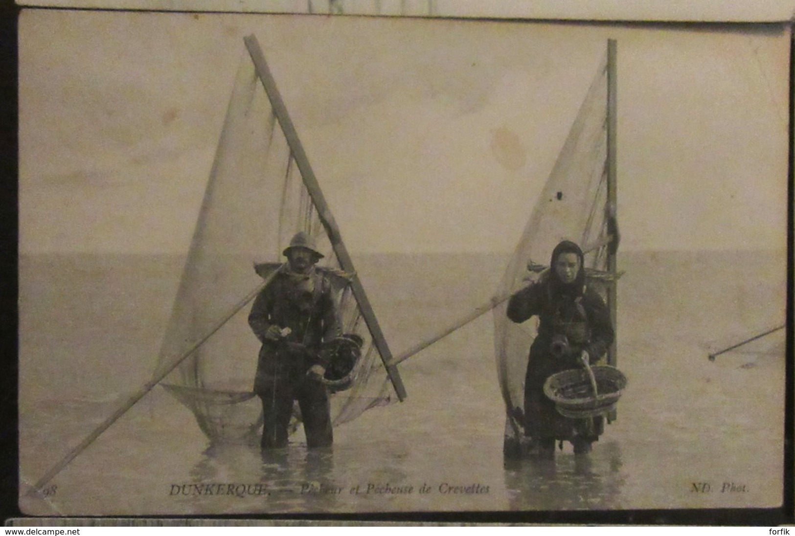 France - 18 CPA Thème Pêche (crevettes) - Types De Pêcheurs, Pêcheuses, Dunkerque, Malo-Les Bains, Bray-Dunes - Animées - Pêche