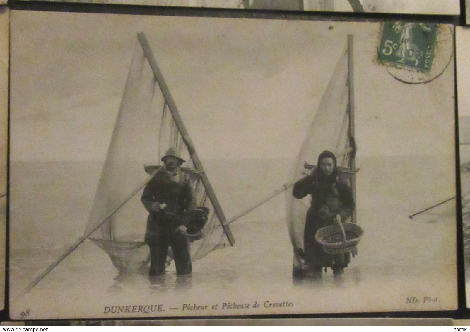 France - 18 CPA thème Pêche (crevettes) - Types de pêcheurs, pêcheuses, Dunkerque, Malo-Les Bains, Bray-Dunes - Animées