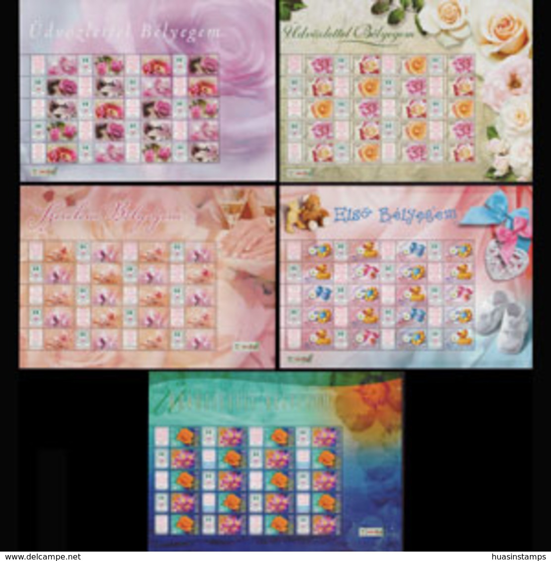 HUNGARY 2006 - Scott# 3976F-80C Sheets-Flowers MNH Torn - Unused Stamps