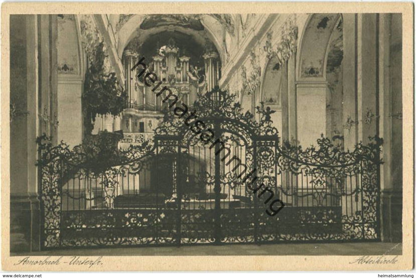 Amorbach - Abteikirche - Orgel - Verlag Wilh. Gerling Darmstadt Gel. 1930 - Kirchen U. Kathedralen