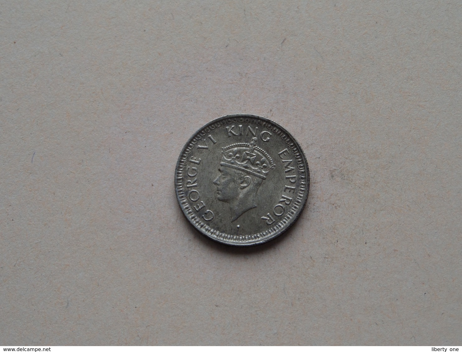 1945 - 1/4 Rupee ( KM 547 ) Uncleaned ! - India